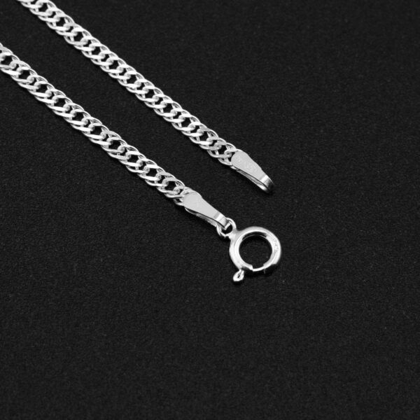 Cadena en Plata italiana 925 | Tejido Eslabon Doble  2.5 MM  | 50 CM de largo | CP0009 - Image 4