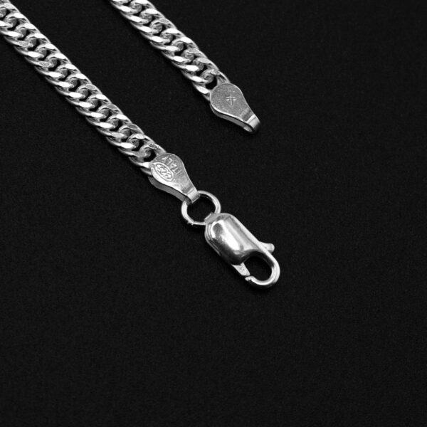 Cadena en Plata italiana 925 | Tejido Cubano Cerrado 4 MM  | 60 CM de largo | CP0011 - Image 3