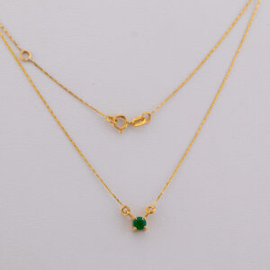 GOE01 - GARGANTILLA ORO CON ESMERALDA - G 1.216 - CT 0.14