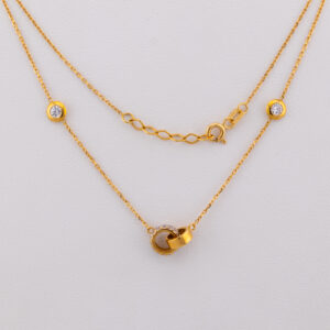 GO0011- Gargantilla en Oro argollas entrecruzadas - G 3.189