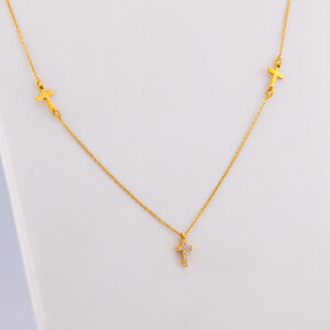 GO0016- GARGANTILLA DE CRUCES EN ORO DE 18K - G 2.244