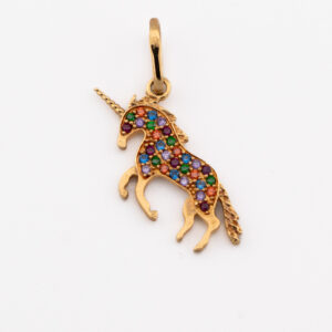 DO10038 - DIJE DE ORO UNICORNIO EN 18K - G 1.059