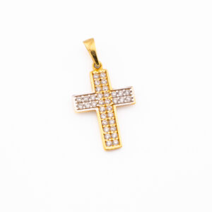 DO10007 - DIJE DE CRUZ ENGASTADA EN ORO DE 18K - G 1.259