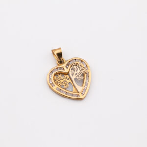 DO10010 - DIJE DE CORAZON CON ARBOL DE LA VIDA EN ORO DE 18K - G 1.399