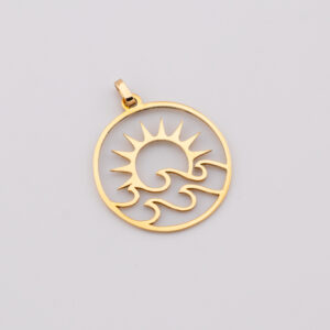 DO9001 - DIJE DE SOL Y MAR EN ORO DE 18K - G 0.897
