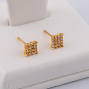 TO877 - TOPOS CUADRADOS EN ORO DE 18K - G 2.087