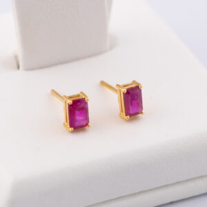 TOR420 - TOPOS DE RUBI EN ORO DE 18K - G 0.909 - CT 1.10