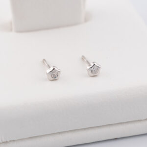 TO755 - TOPOS DE ESTRELLA RODINADA EN ORO DE 18K - G 0.511