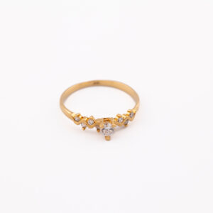 AO96 - ANILLO DE ORO 18K  CON CRISTALES - G 1.853