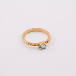 AOT555 - ANILLO DE ORO 18K CON TOPACIO Y DIAMANTES - G 2.100 - CT 0.19