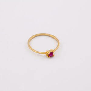 AOR12 - ANILLO DE ORO 18K CON RUBI - G 0.869 - CT 0.19
