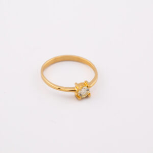 AOD6 - ANILLO DE ORO 18K CON DIAMANTE - G 1.458  - CT 0.35