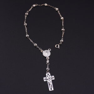 PP8 - PULSERA DE PLATA DENARIO BOLA FACETADAS - G 3.642