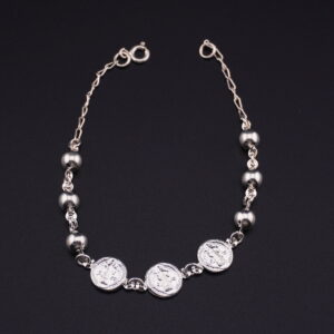 PP13 - PULSERA DE PLATA SAN BENITOS X 3 - G 5.057