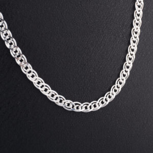 CP9 - CADENA DE PLATA DOBLE TEJIDO- 5 MM - 60CM - G 16.731