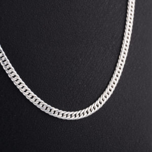 CP10 - CADENA DE PLATA CUBANO PLANO- 3.9 MM - 60CM - G 17.464