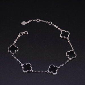 PP1 - Pulsera de plata VC - Rodinada con Piedra de Onix - RF95