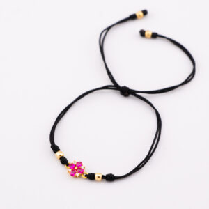 PO422 - PULSERA DE OJO EN TEJIDO MACRAME - ORO DE 18K- G 0.740