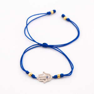 PO425 - PULSERA DE MANO HANSA EN TEJIDO MACRAME - ORO DE 18K- G 1.000