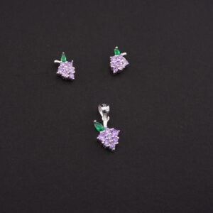 JXP9 - JUEGO DE PLATA - ARETES Y DIJE - RF15000