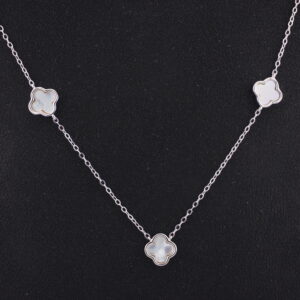 GXP3 - GARGANTILLA DE PLATA VC RODINADA CON PIEDRA DE NACAR - RF75