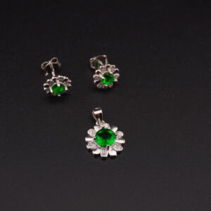 JXP23 - JUEGO DE PLATA  DIJE Y TOPOS