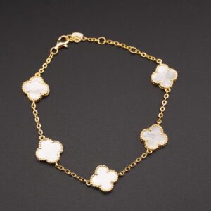 PP41 - Pulsera VC con piedras de NACAR - DORADA