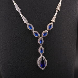 JXP22 - JUEGO DE PLATA  PIEDRAS MARQUIZ