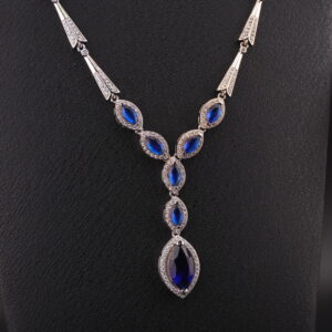 JXP22 - JUEGO DE PLATA  PIEDRAS MARQUIZ